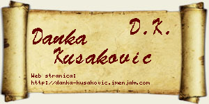 Danka Kušaković vizit kartica